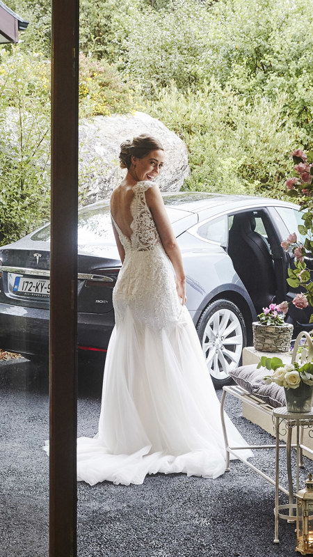 Bride Outdoor Looking through the window